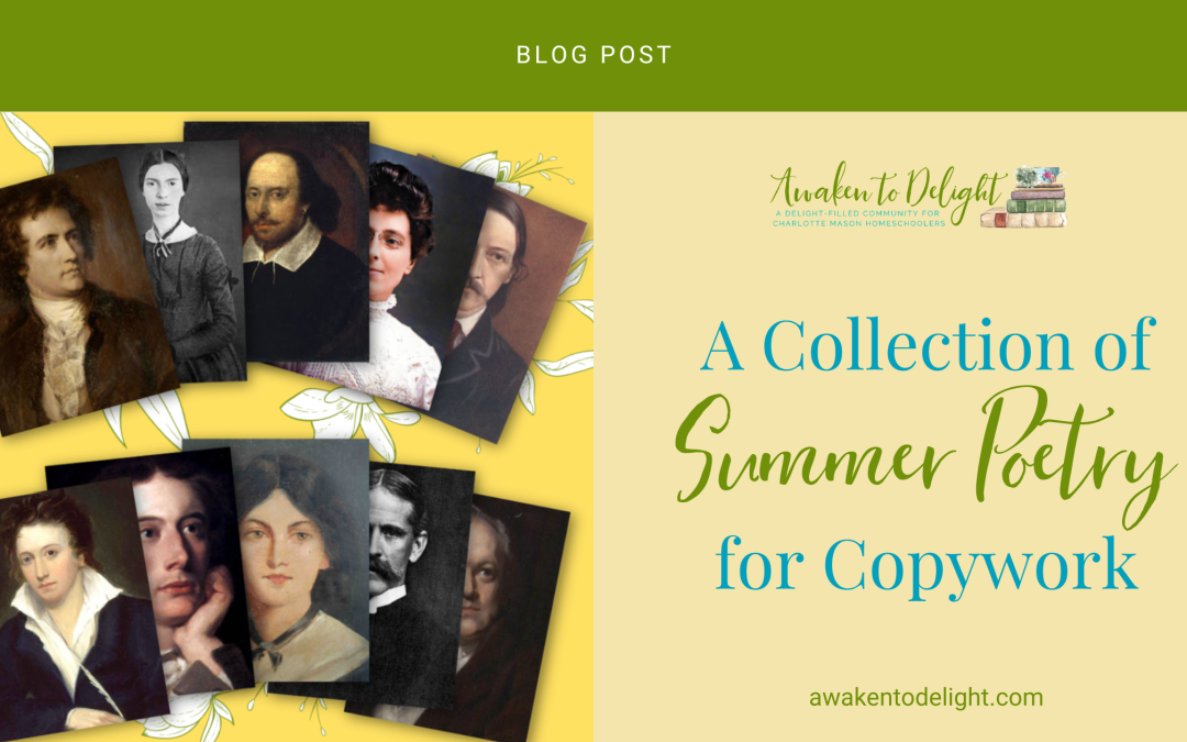 12 Summer Poems by Famous Poets for Copywork