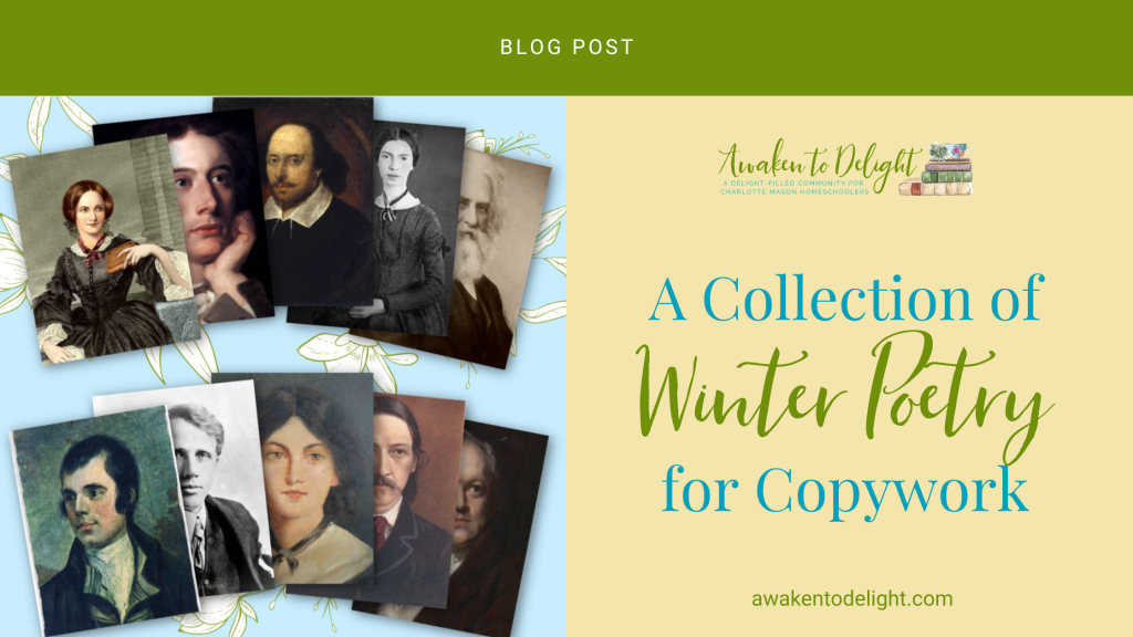 A collection of winter poems for copywork.