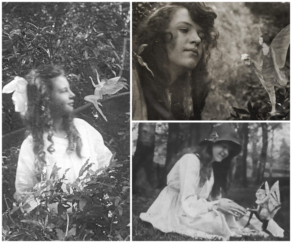 Cottingley Fairies photo collage