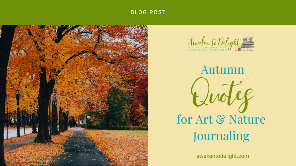 Autumn Quotes for Art & Nature Journaling
