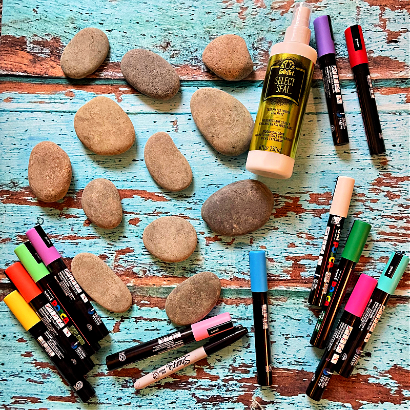 Supplies for making your own plant markers