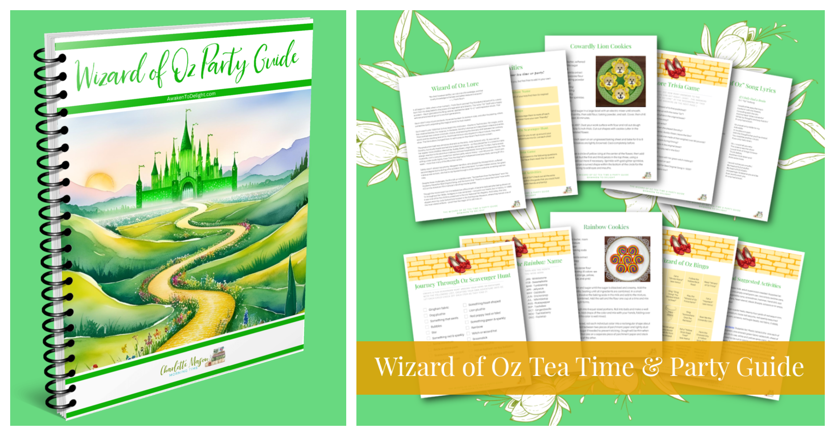 Wizard of Oz Party Guide PDF Spread